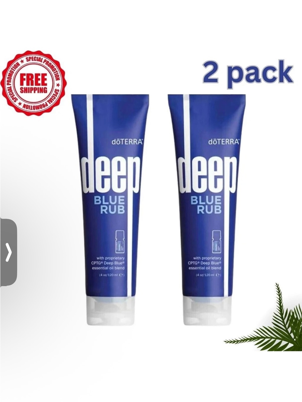 NEW Deep Blue Rub Cream Doterra - 4 oz - Brand-New, Sealed -2PACK EXP:2027